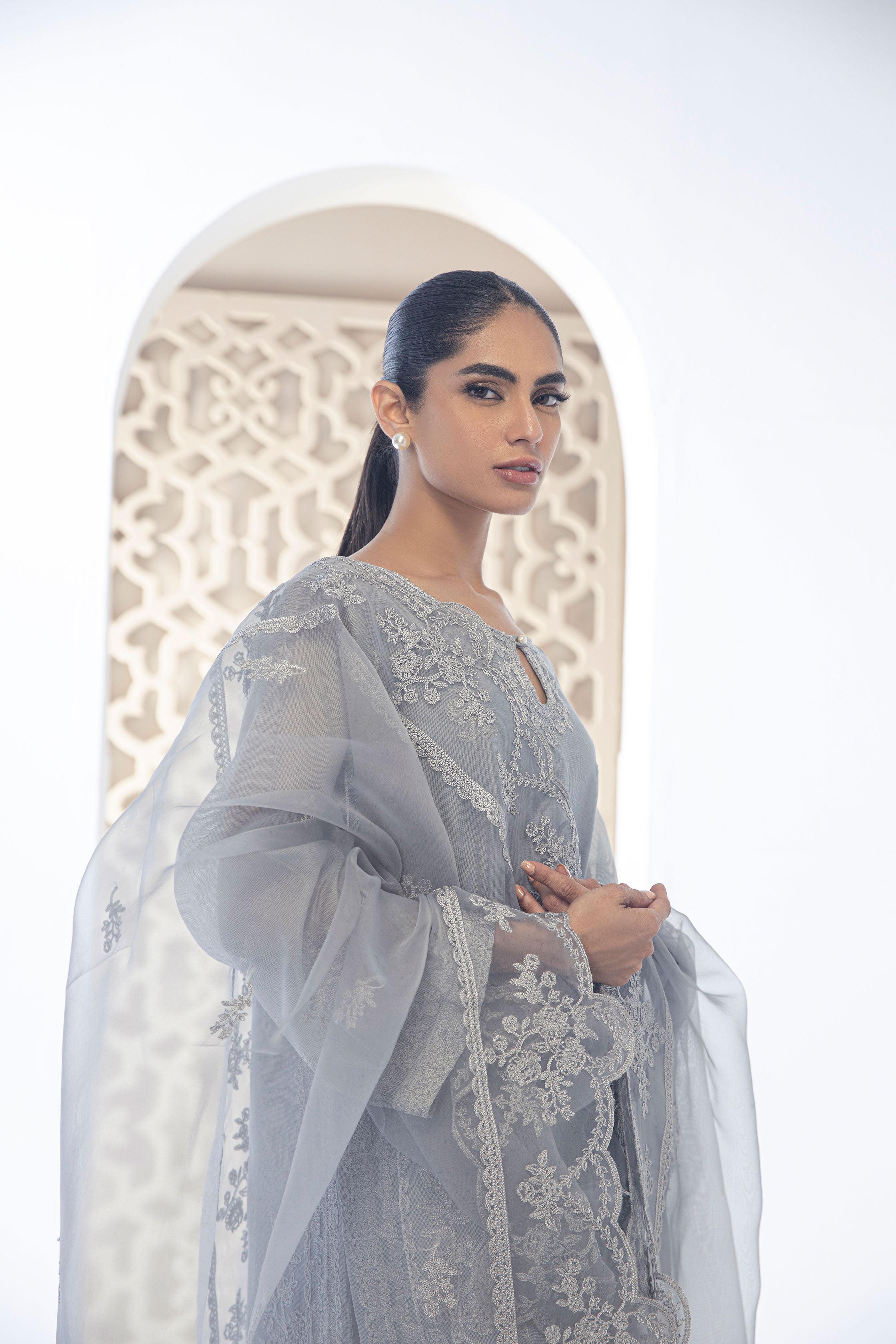 DD-0964 GREY DUPATTA