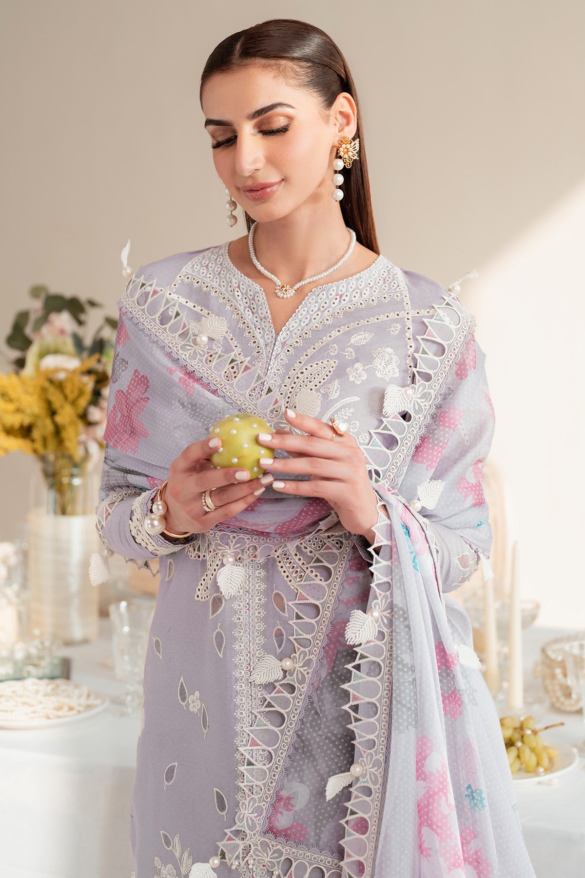 EMBROIDERED DOBBY LAWN IL25-D06