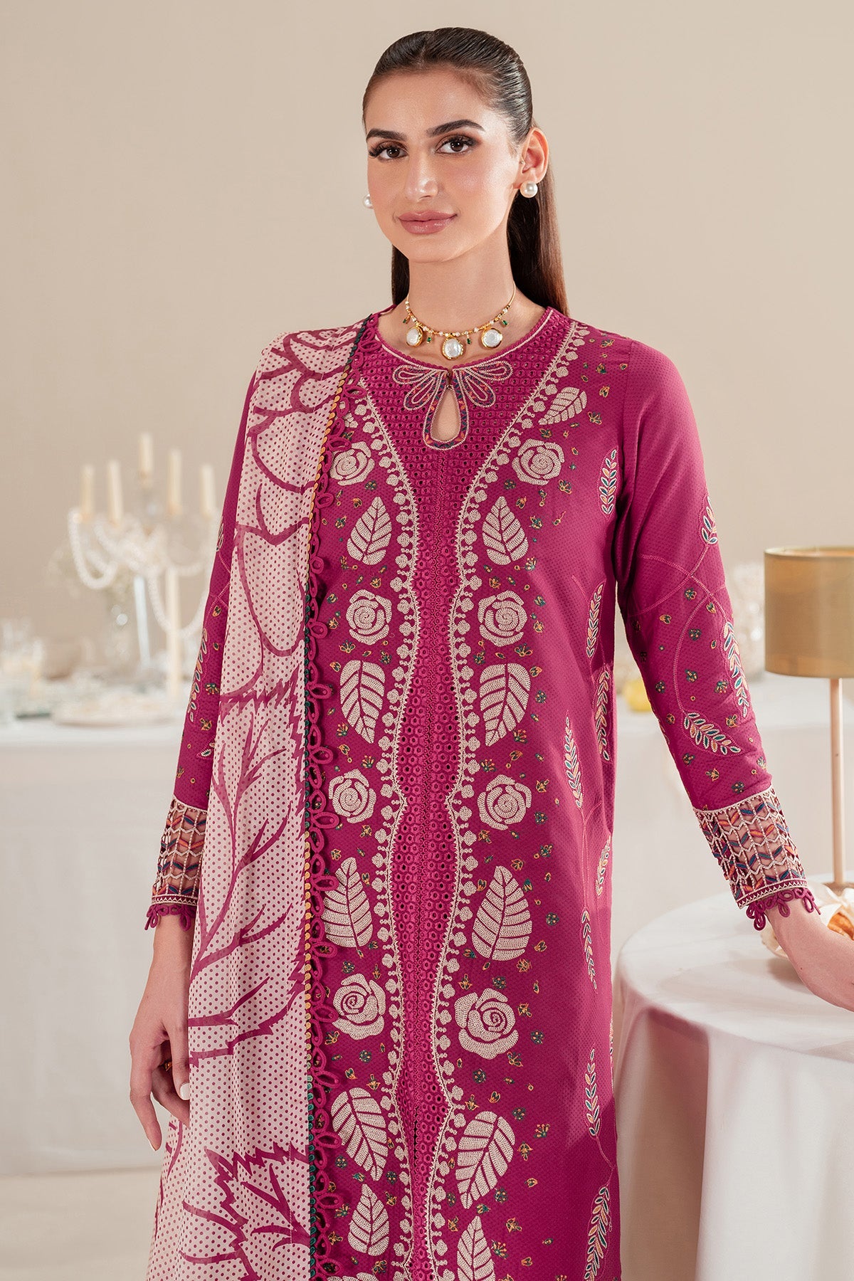 EMBROIDERED DOBBY LAWN IL25-D05