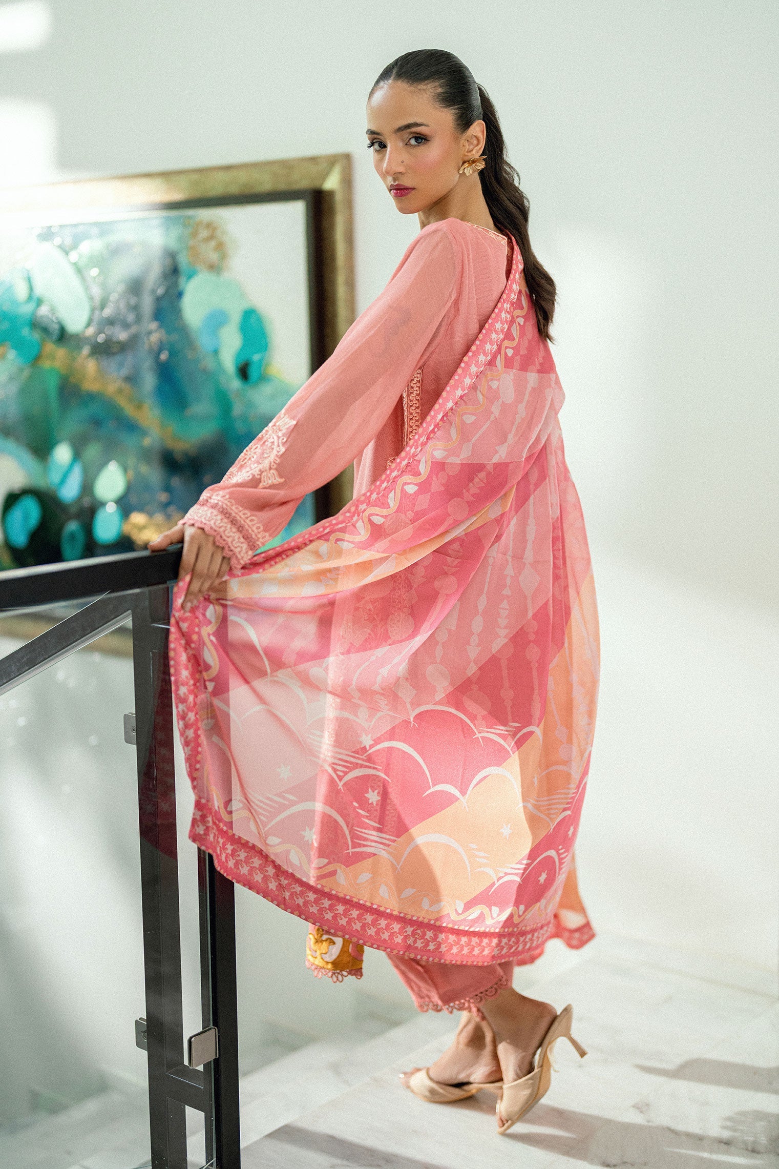 SS25DD-2721 PINK DUPATTA