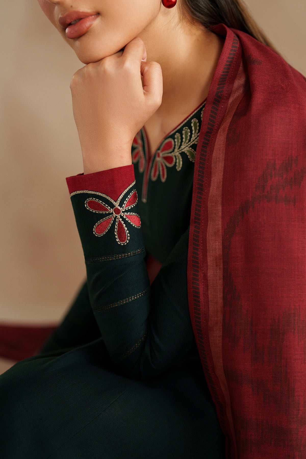 EMBROIDERED KHADDAR RTW-1265