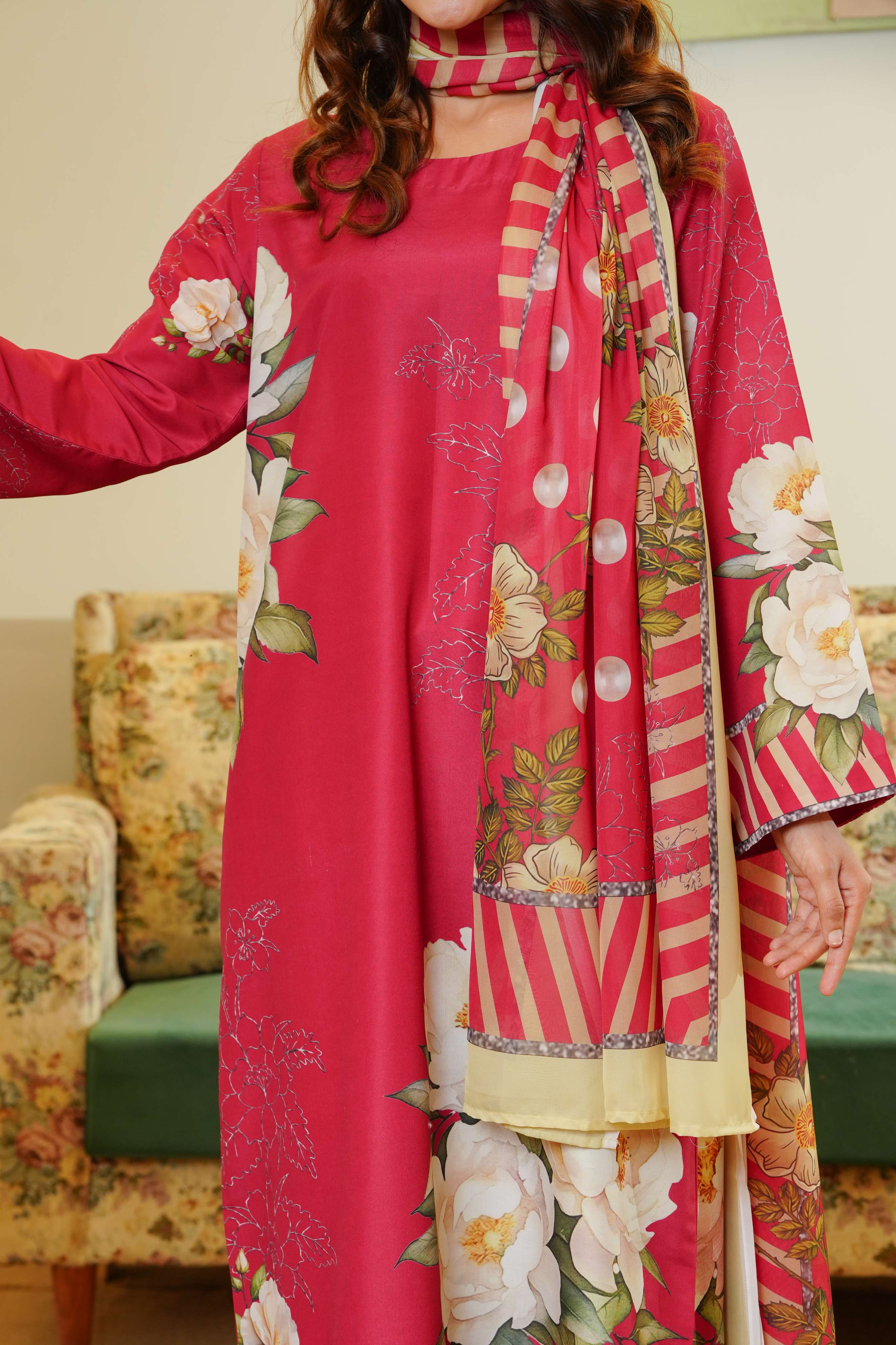 Graceful Floral - Premium Poly Lawn