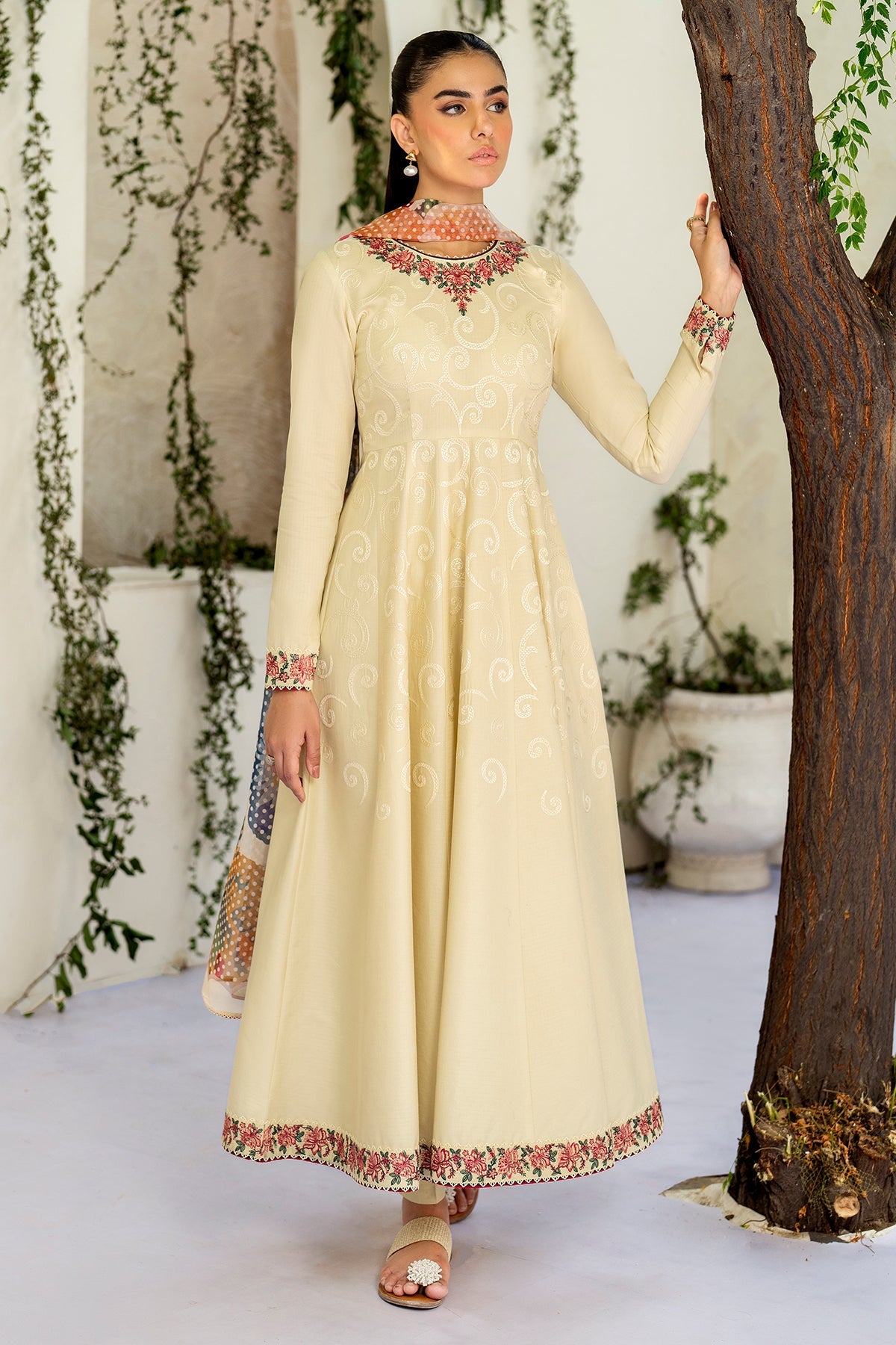 EMBROIDERED DOBBY LAWN RTW-1202