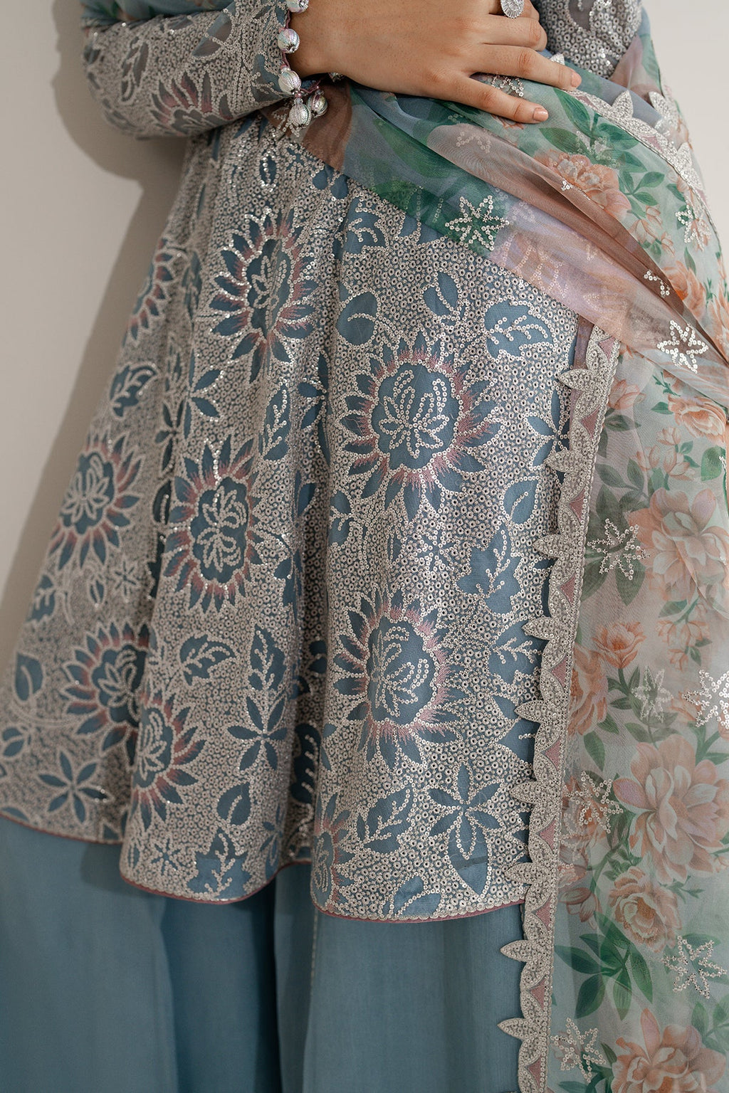EMBROIDERED CHIFFON UC-3075