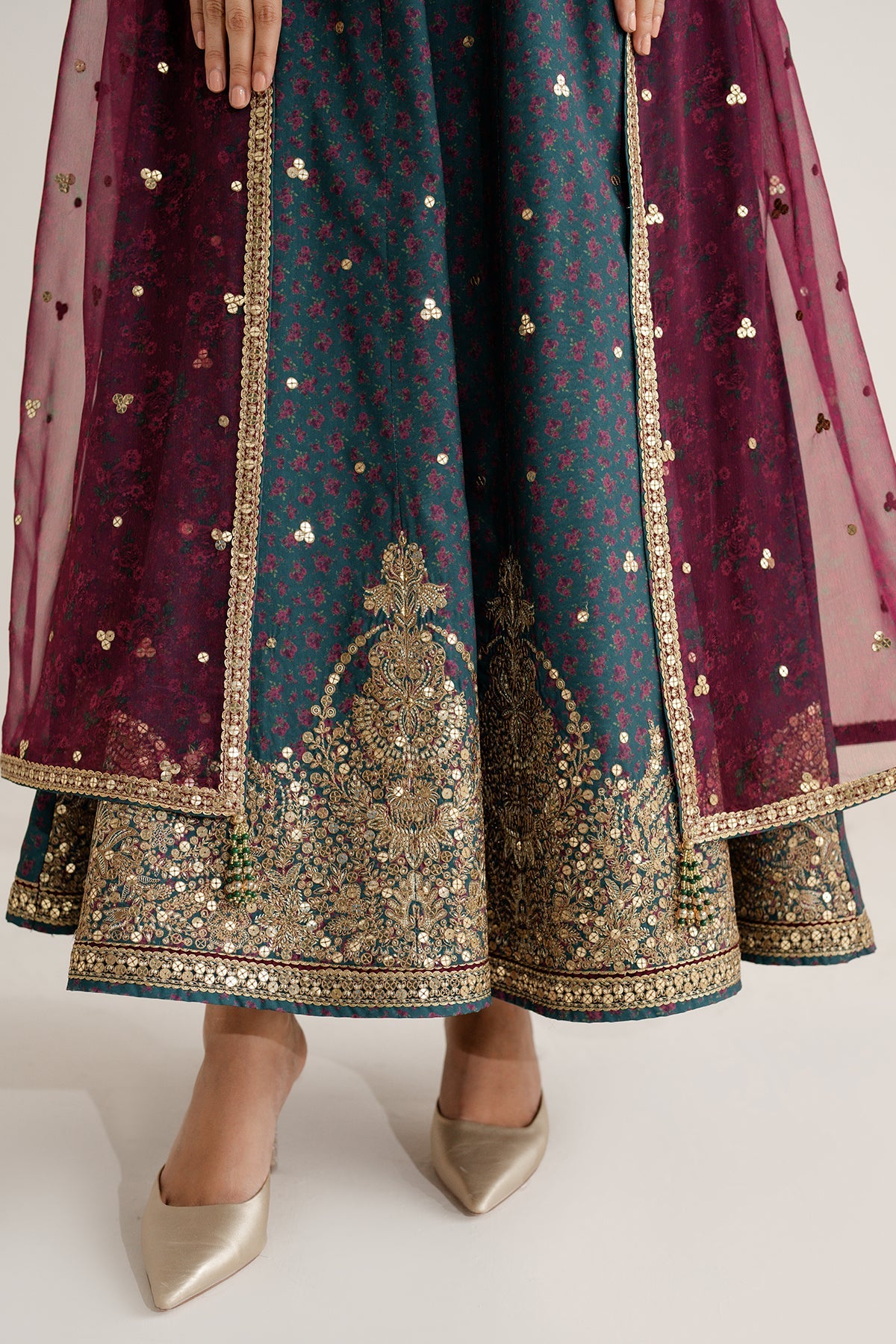 Embroidered Raw Silk UR-7058