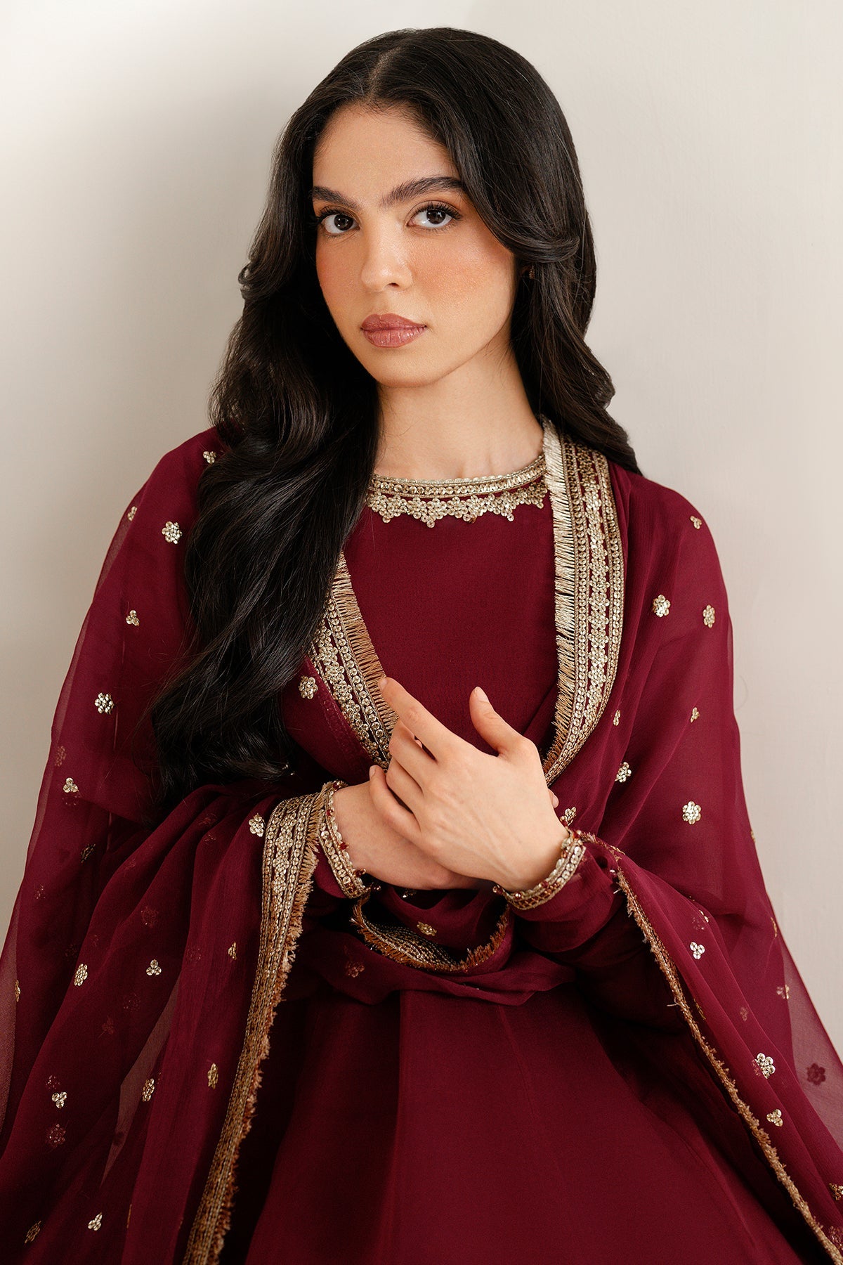EMBROIDERED CHIFFON UC-3098