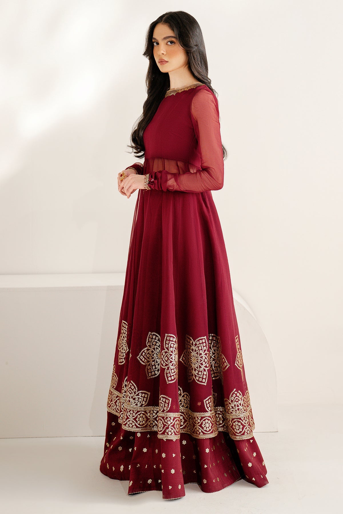 EMBROIDERED CHIFFON UC-3098