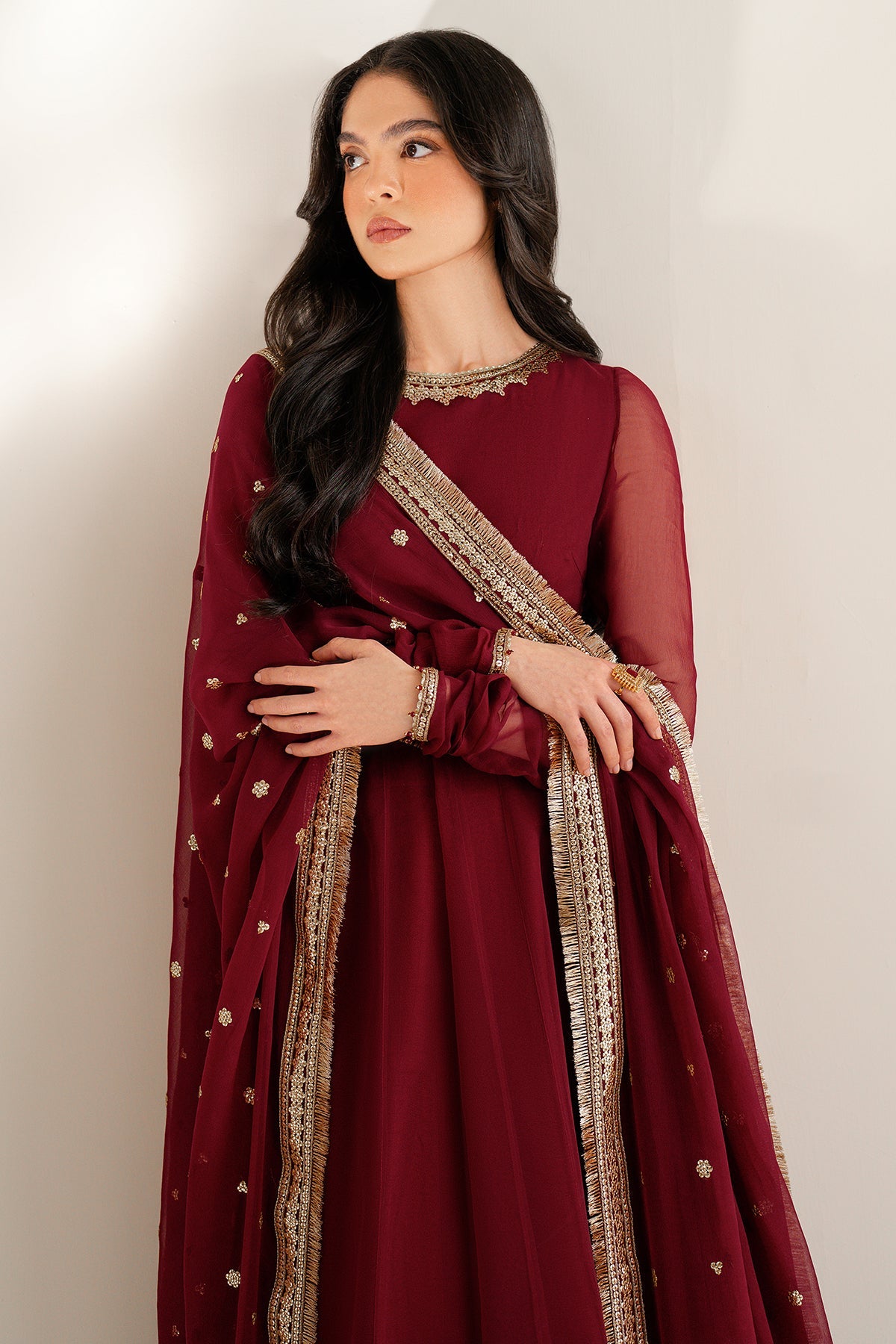 EMBROIDERED CHIFFON UC-3098