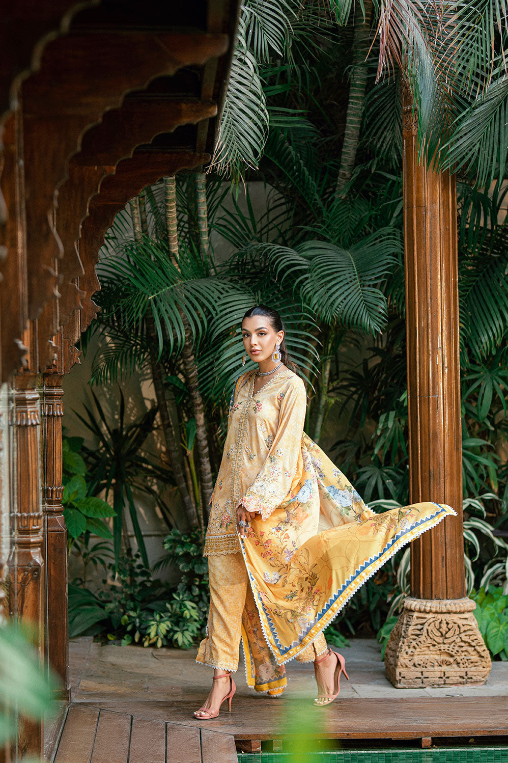 SS25DD-2753  YELLOW DUPATTA