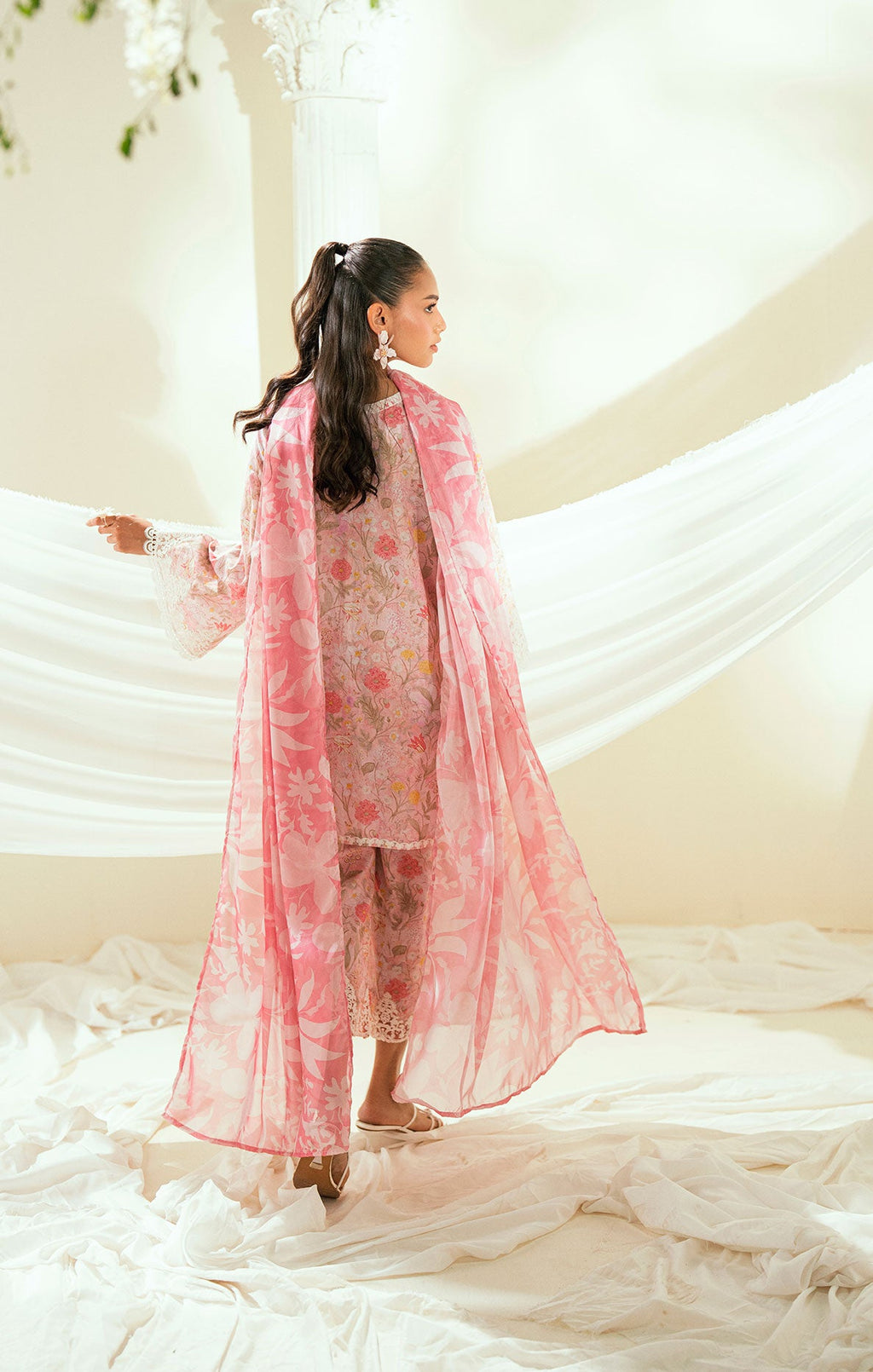 SS25DD-2552  PINK DUPATTA