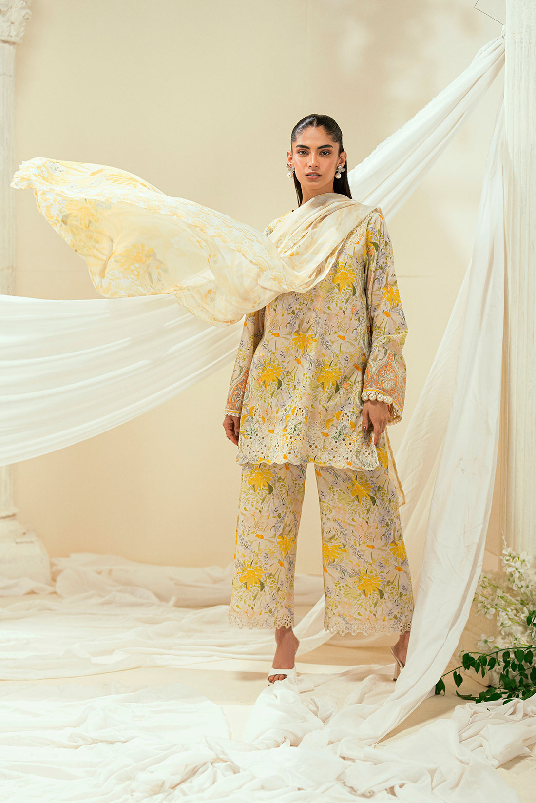 SS25DD-2548  YELLOW DUPATTA