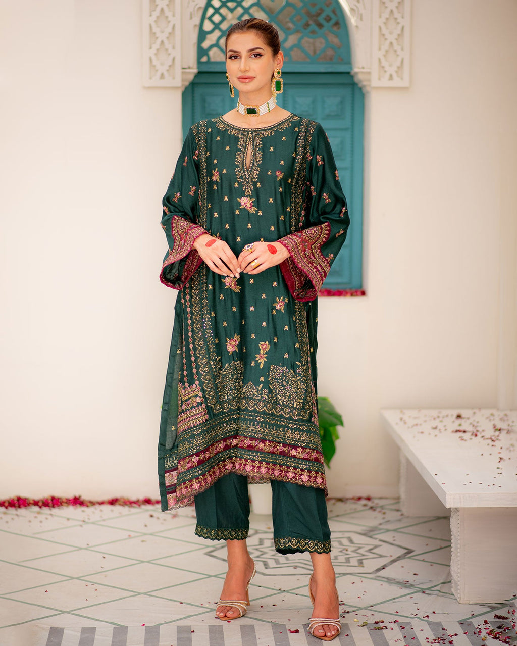 DU-3169-DARK GREEN -3PCS