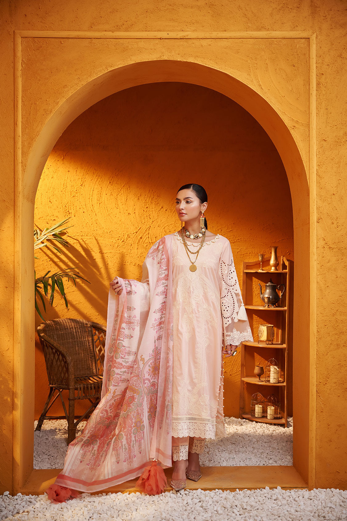 DU-3089 LIGHT PINK LAWN  3PCS