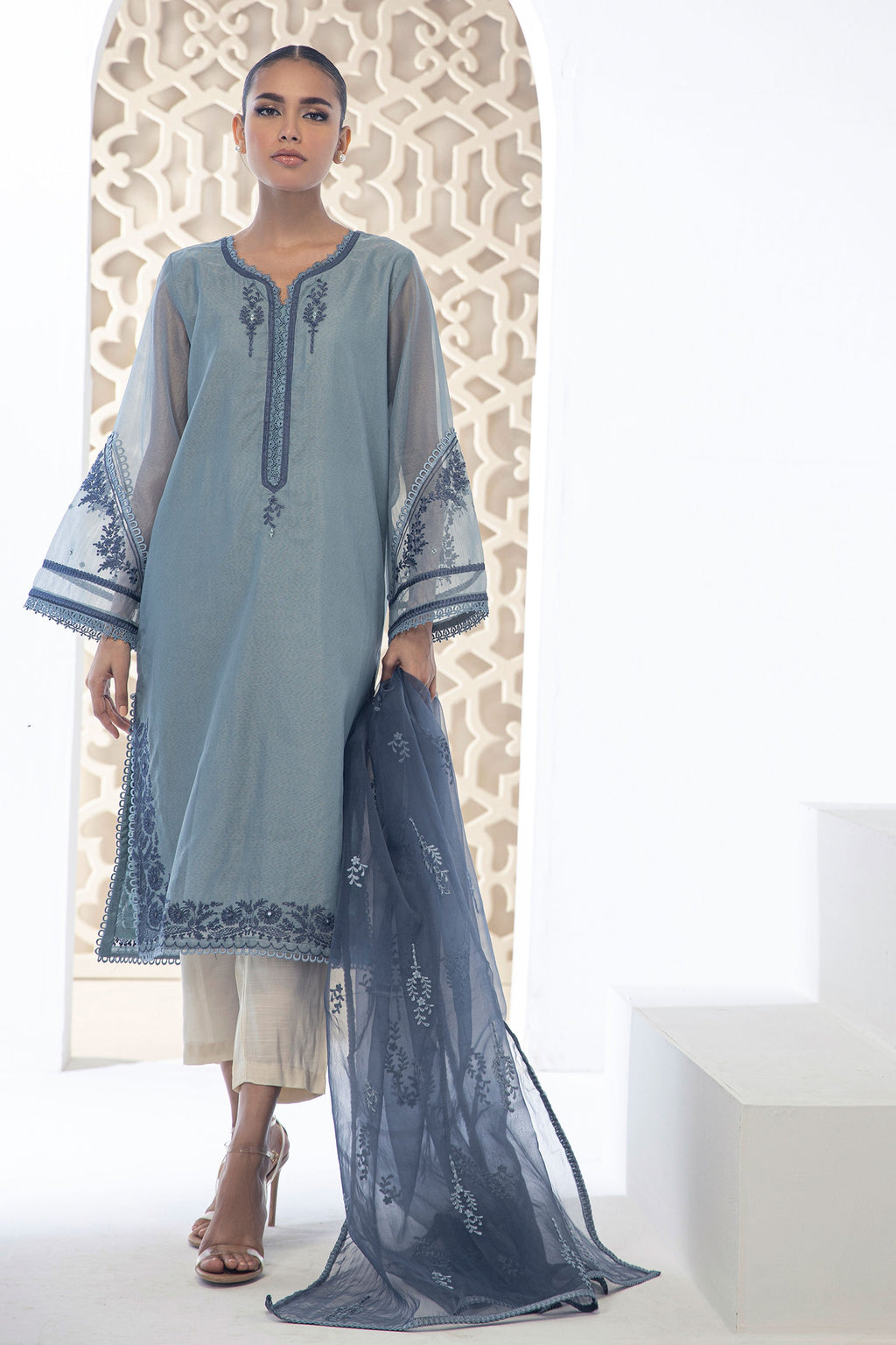 DD-0955 GREY DUPATTA
