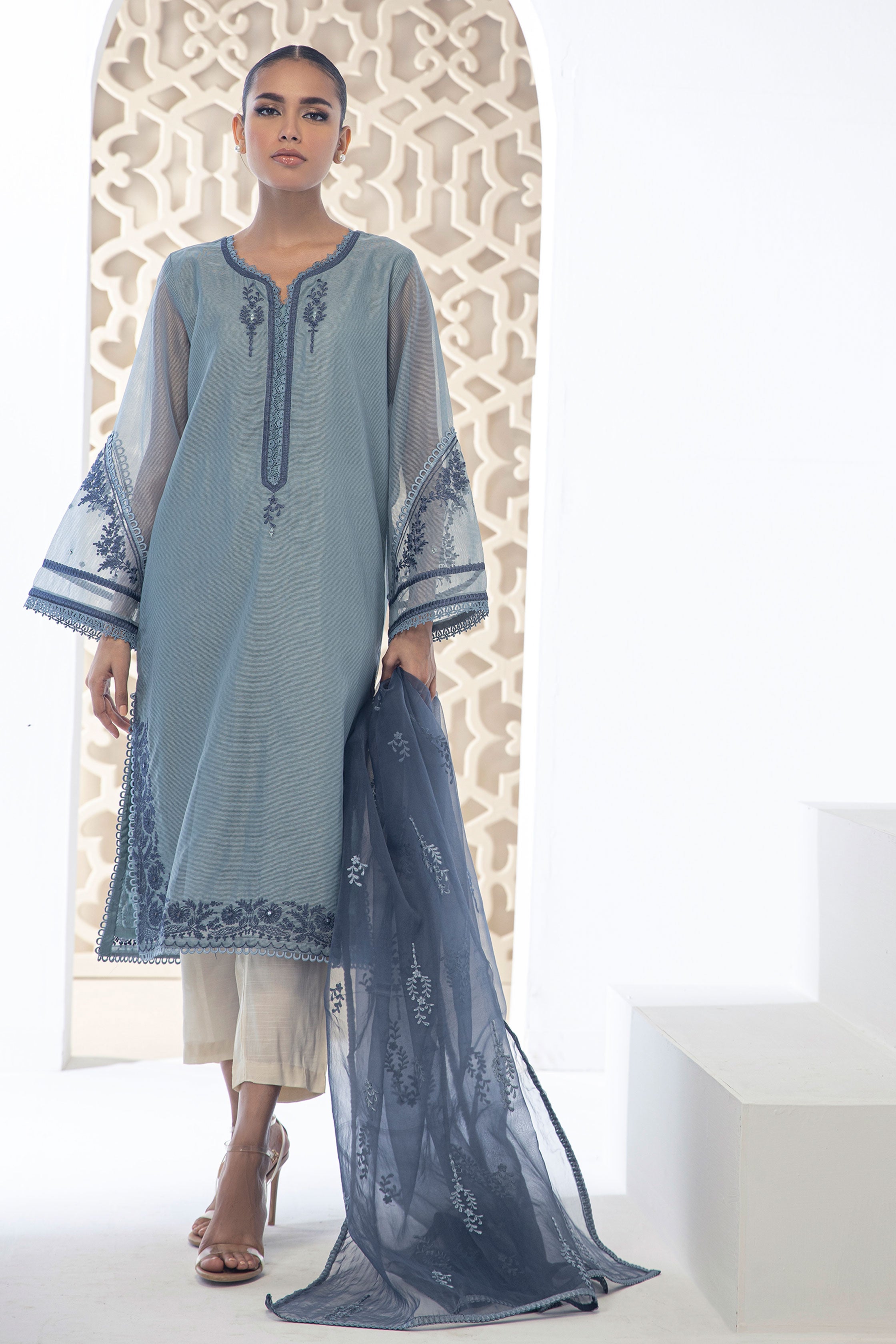 DD-0955 GREY DUPATTA