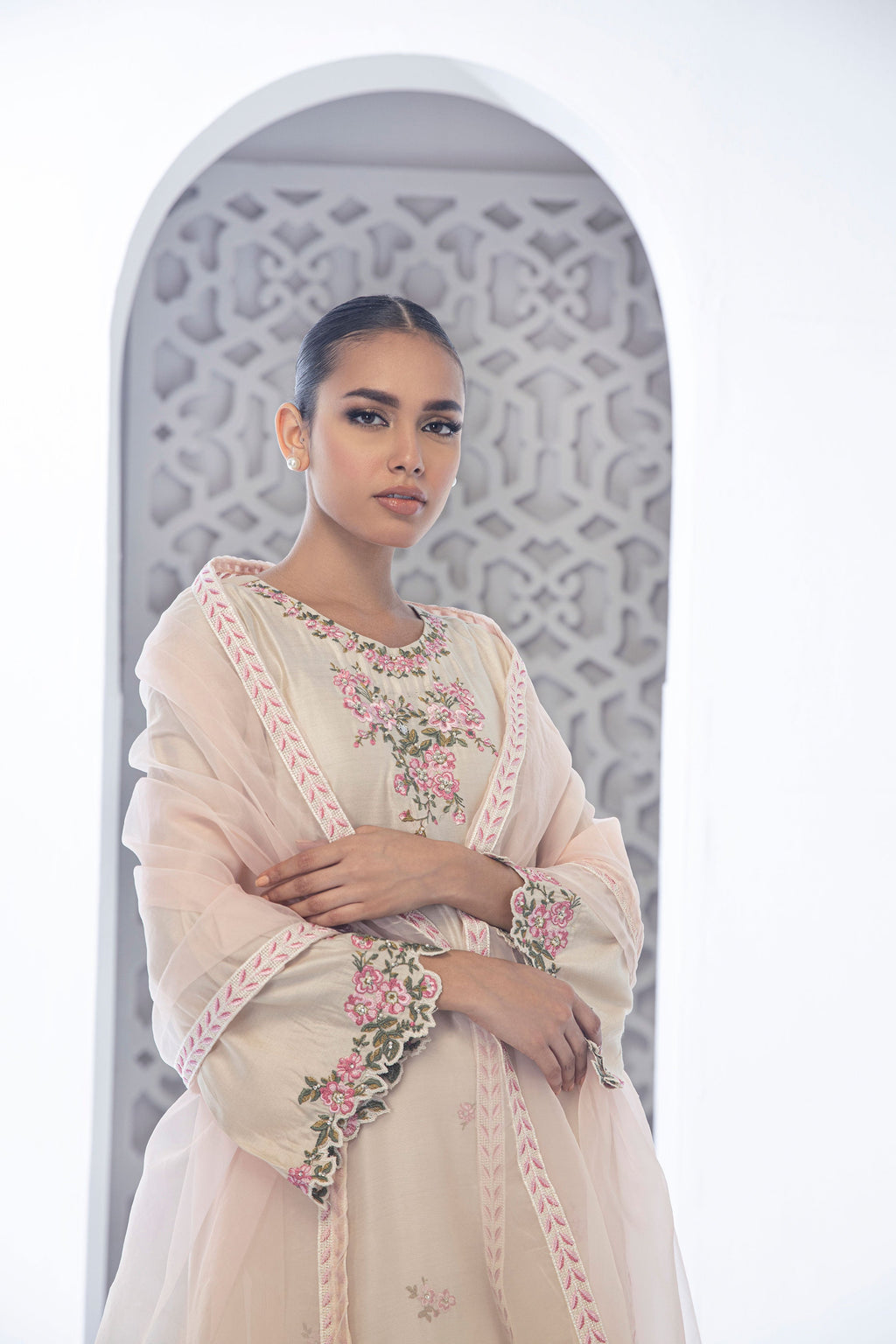 DD-0957 BEIGE DUPATTA