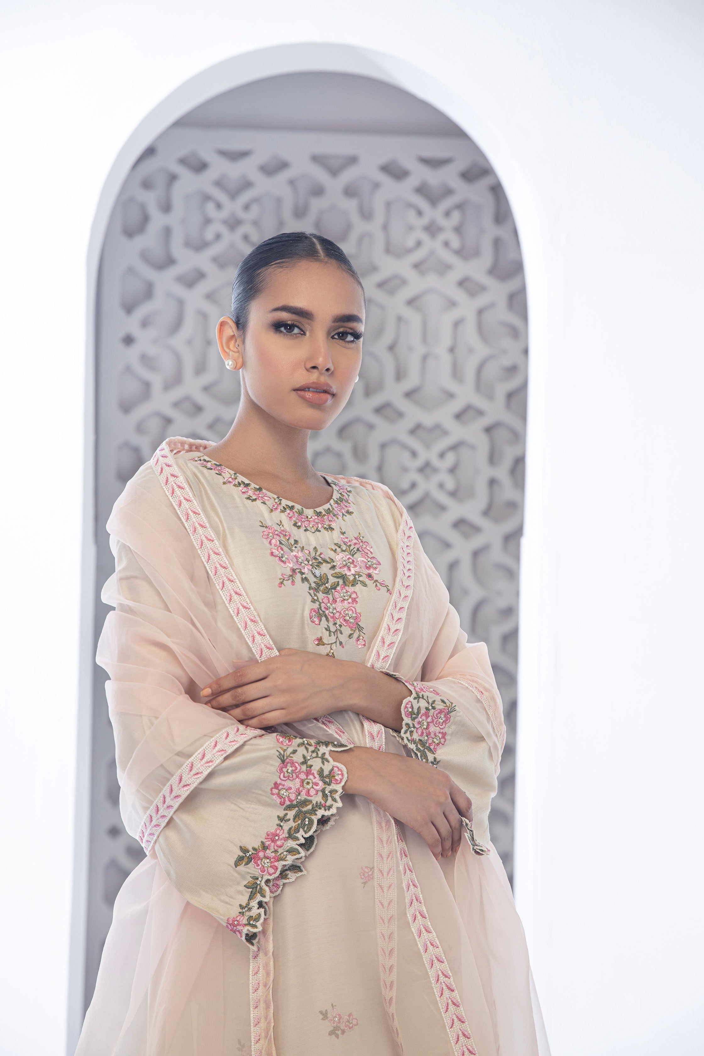 DD-0957 BEIGE DUPATTA
