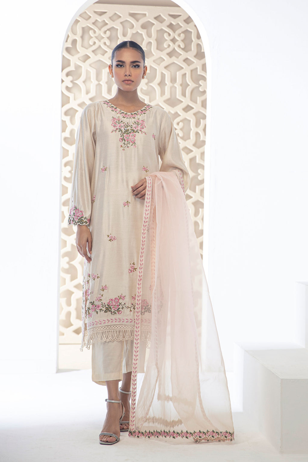 DD-0957 BEIGE DUPATTA