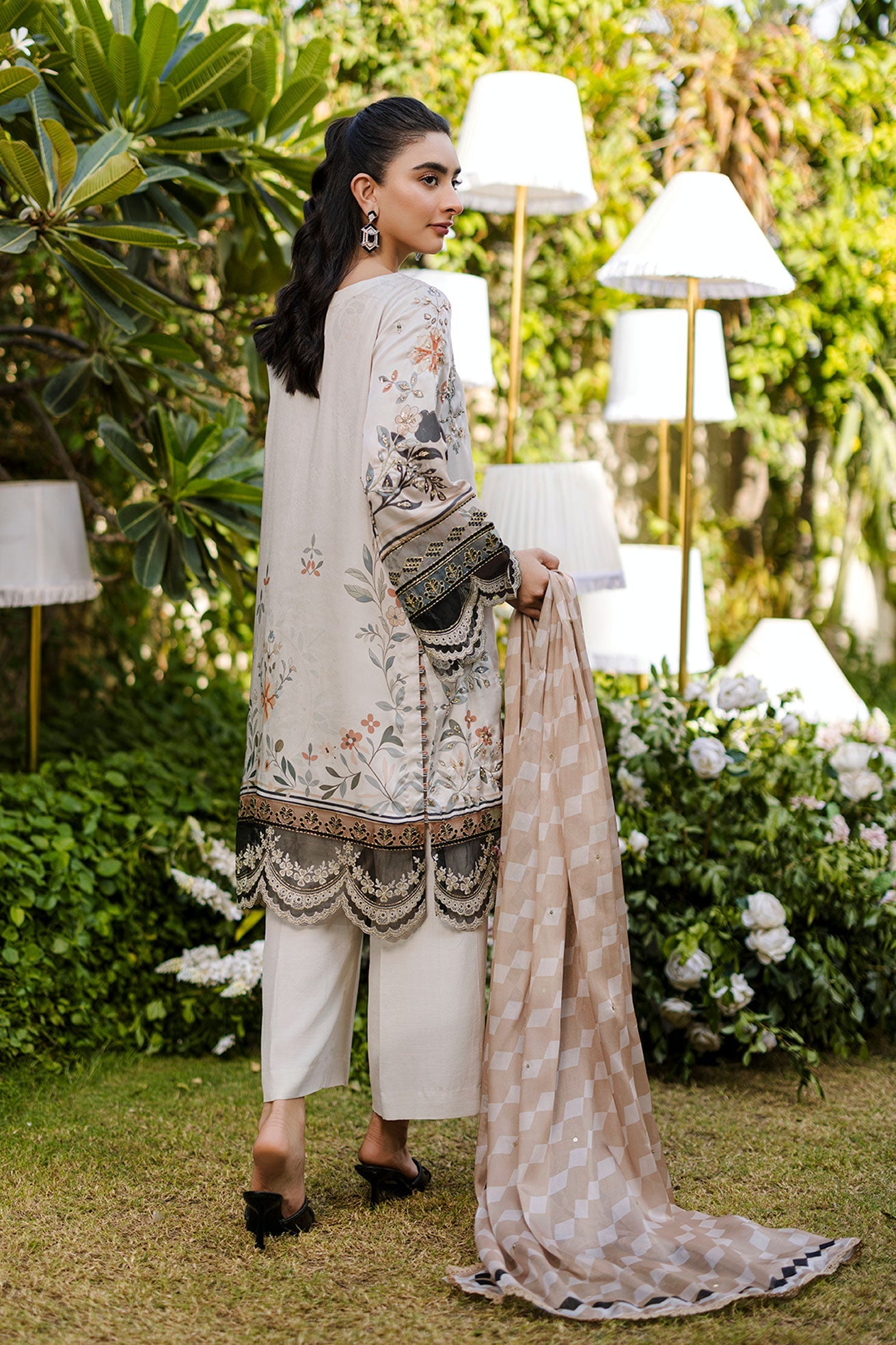FW25DD-2874  BEIGE PRINTED DUPATTA