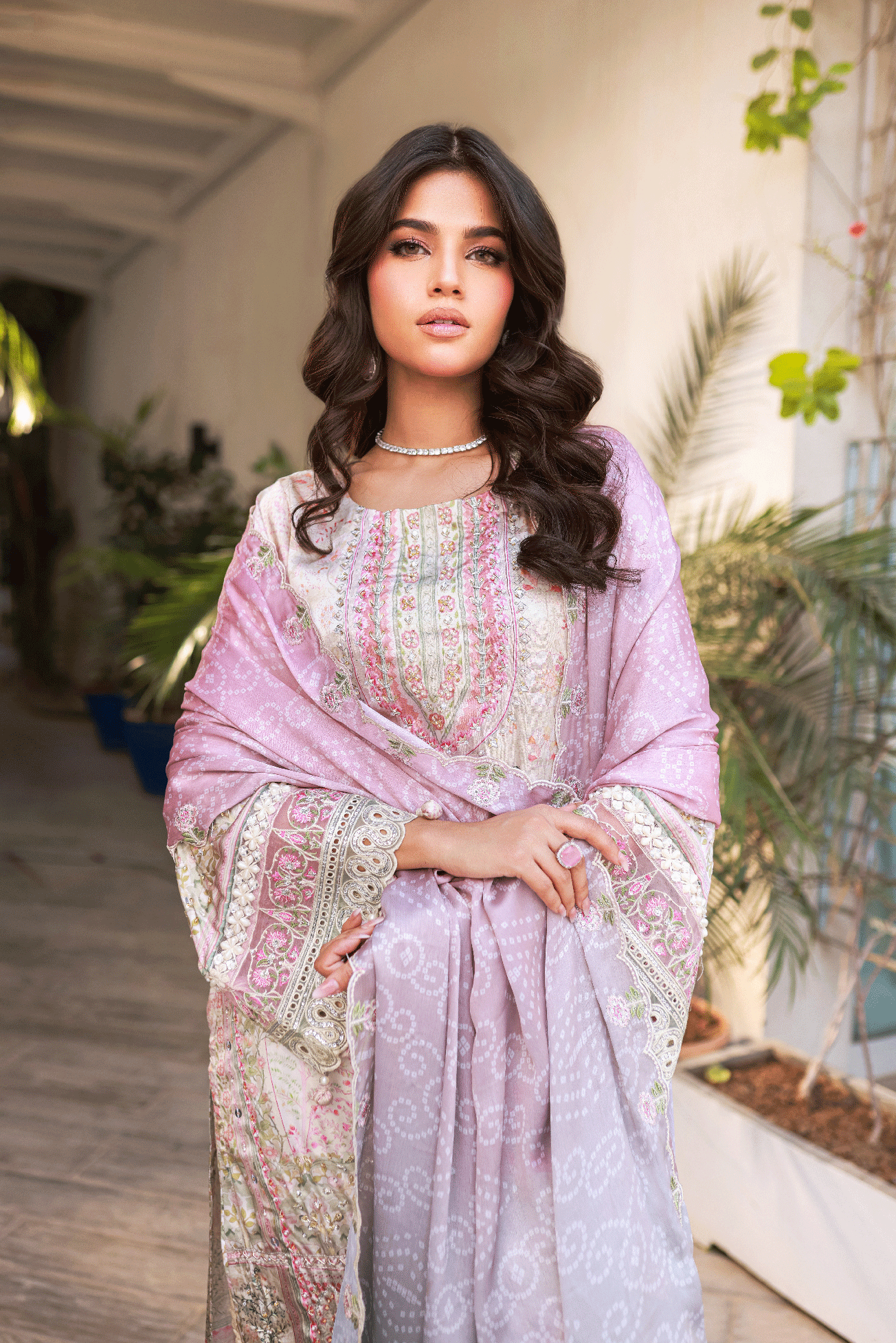 SS24DD-2666 MULTI TIE DYE DUPATTA