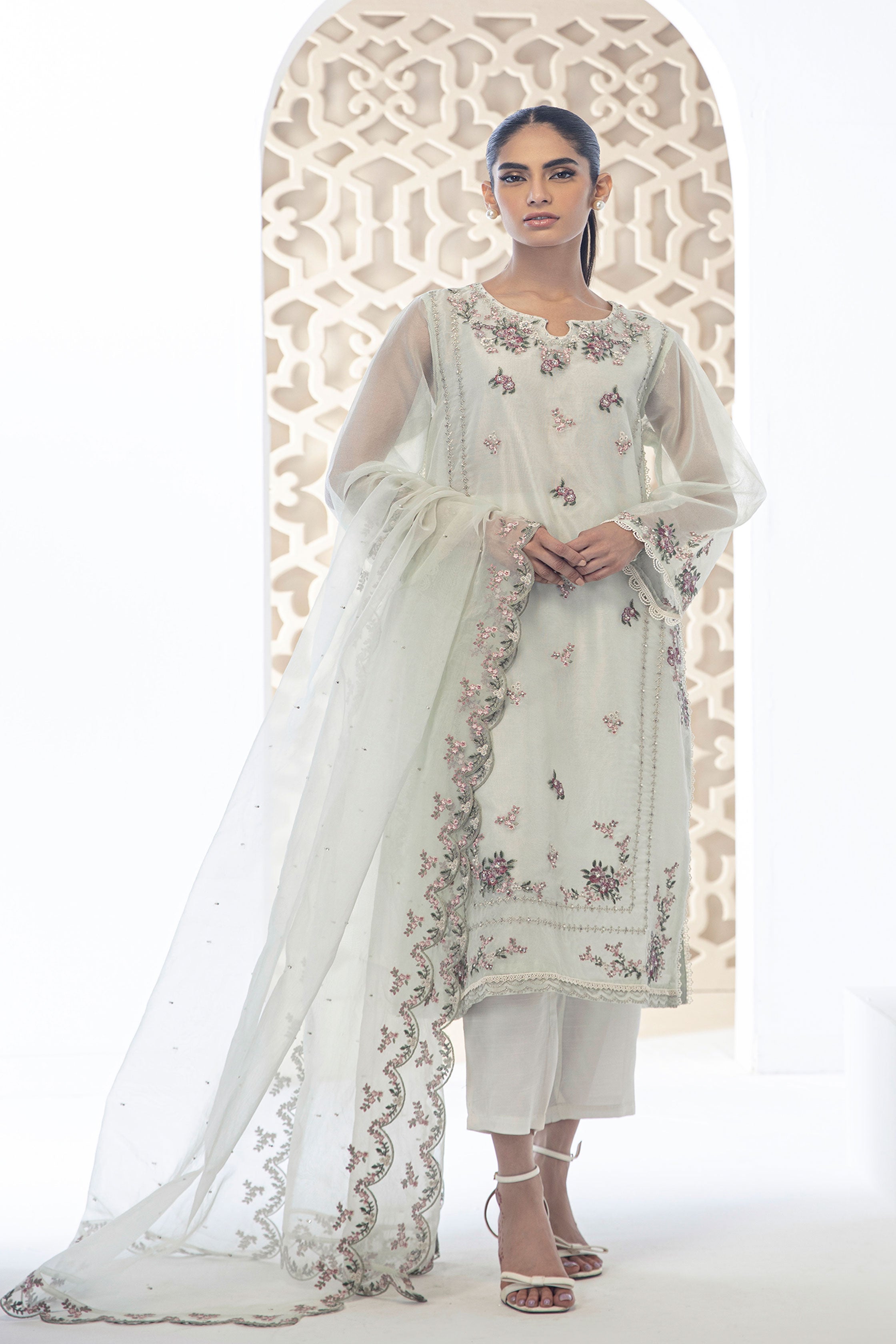 DD-0966 GREEN DUPATTA
