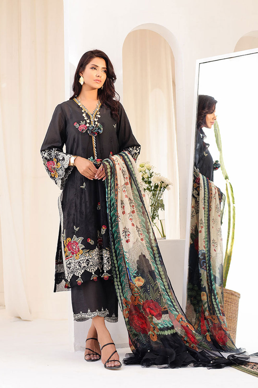 DU-3121 BLACK LAWN  3PCS