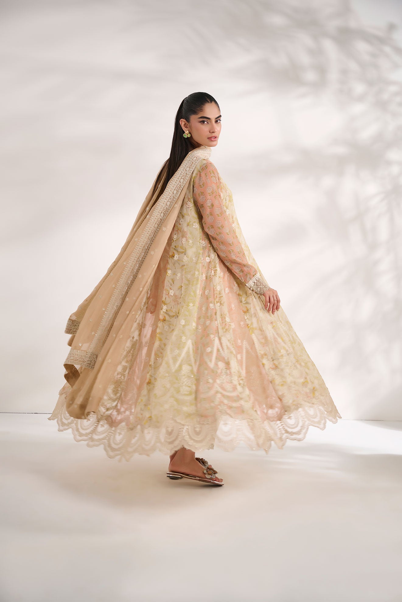SS24DA-2468   MULTI  2PCS  EMBROIDERED KURTA WITH TROUSER
