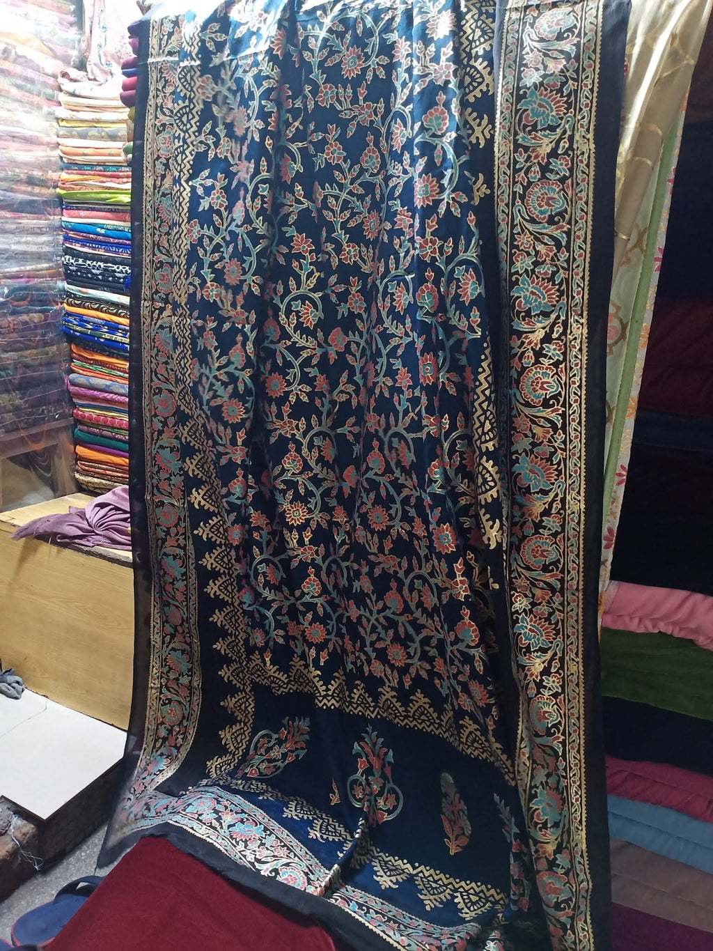 Medium silk block print dupata