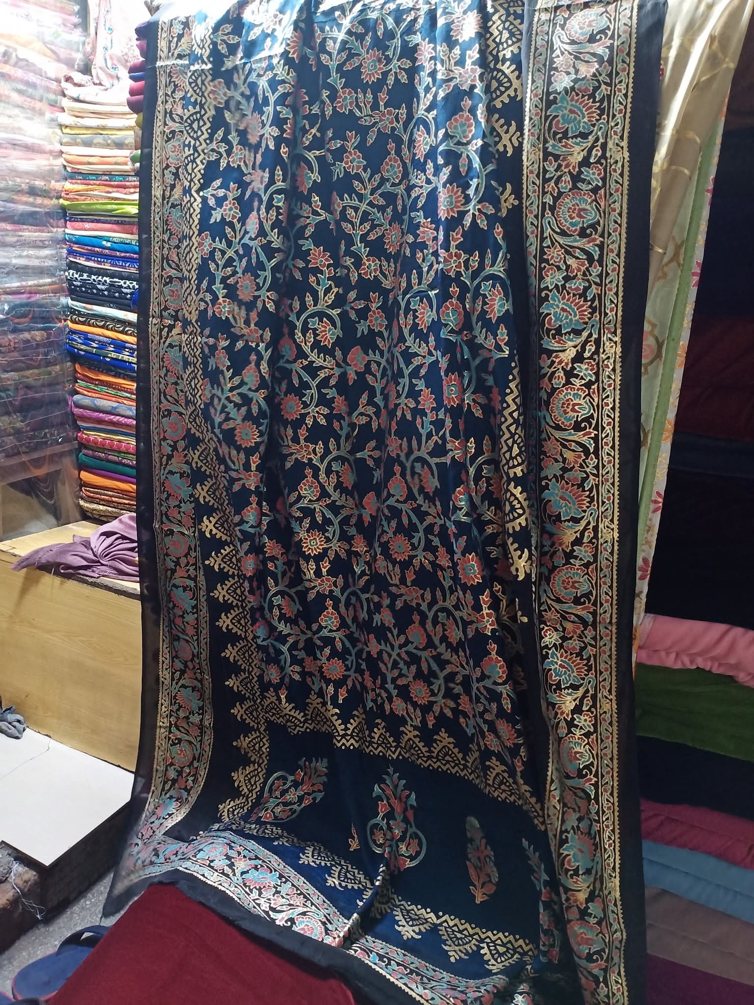 Medium silk block print dupata