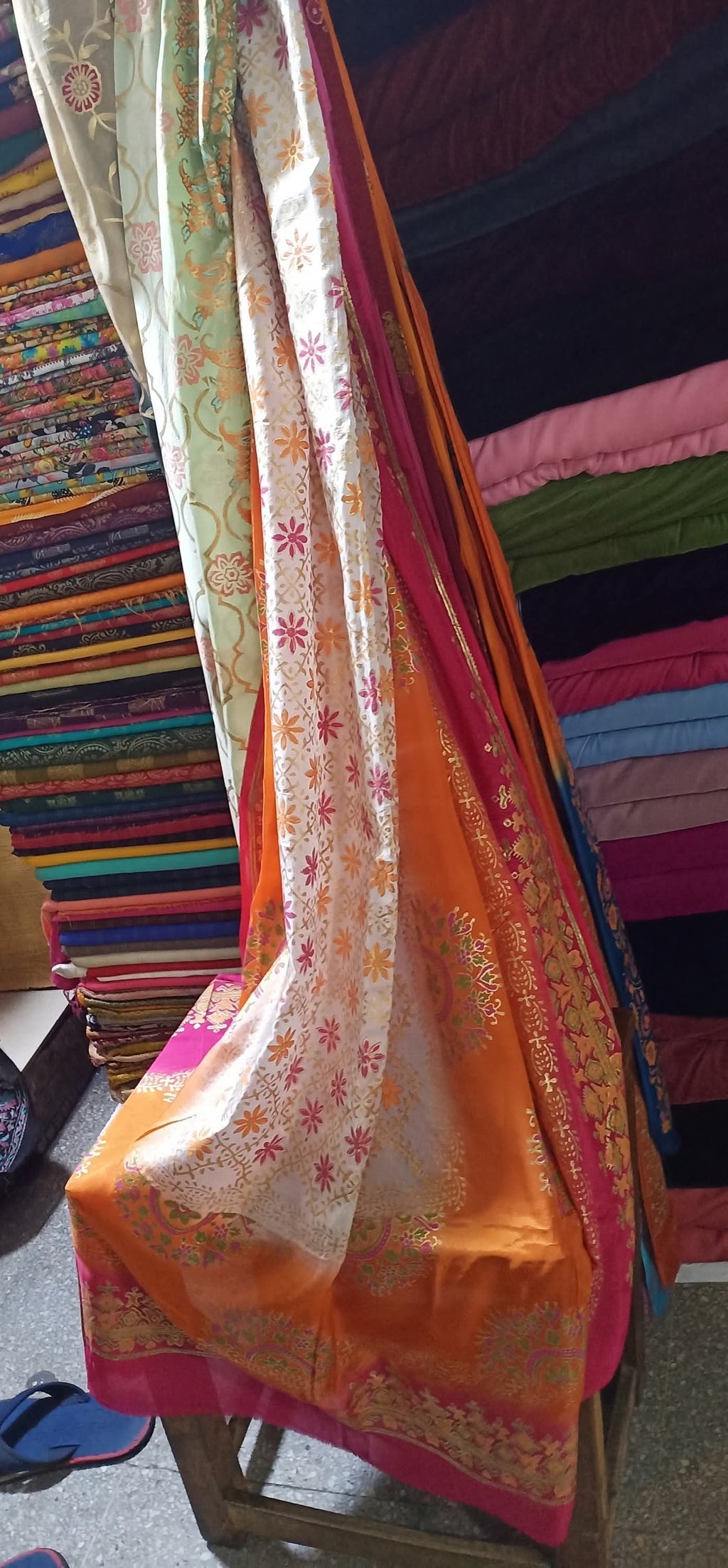 Medium silk block print dupata