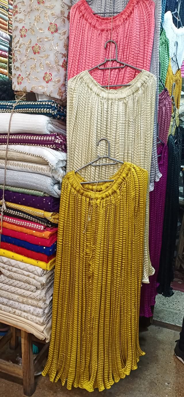 Crush silk sharara