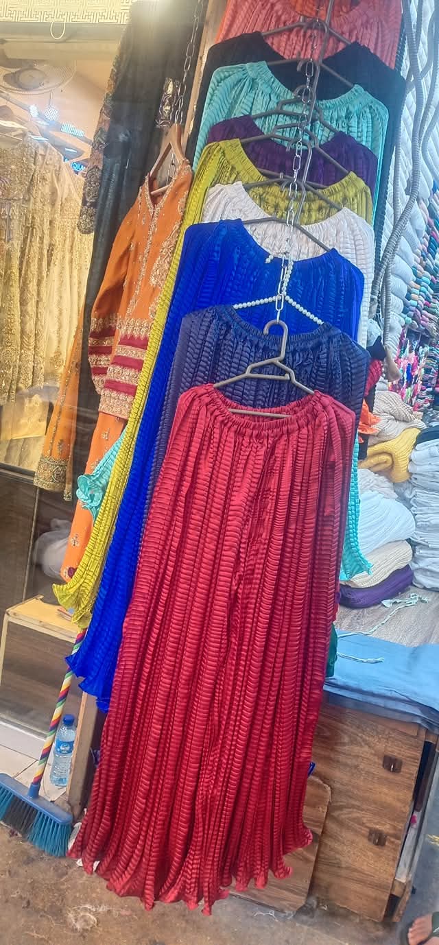Crush silk sharara