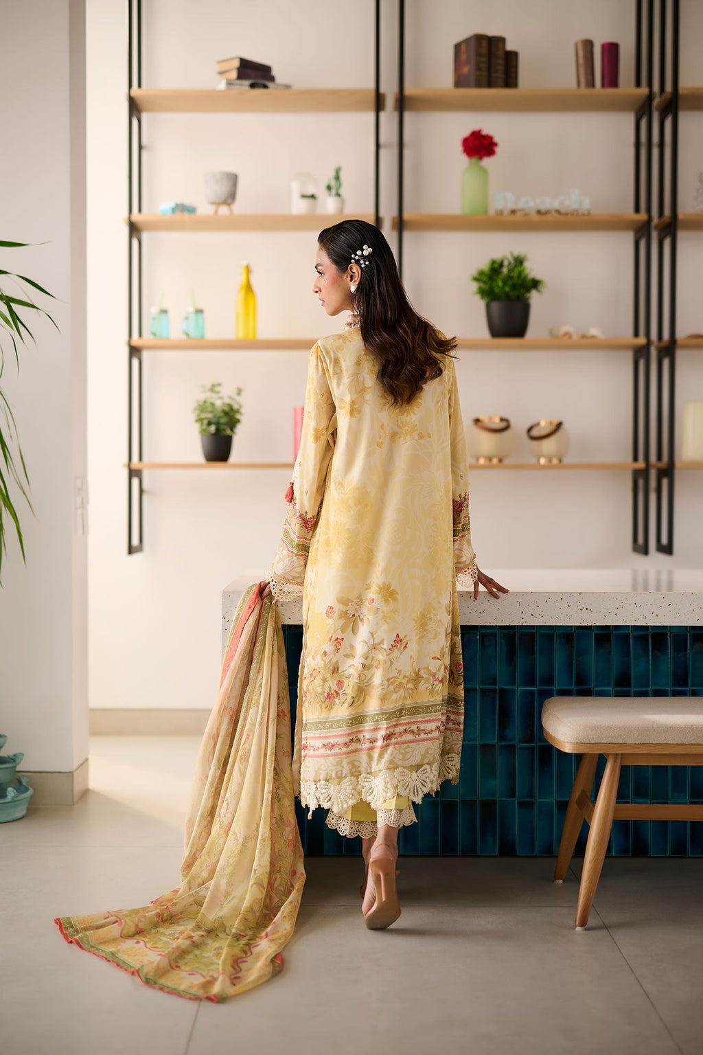 SS24DD-1125 YELLOW DUPATTA